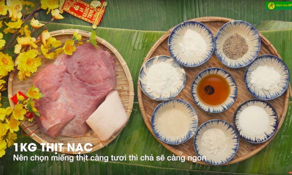 Nguyên liệu làm chả lụa