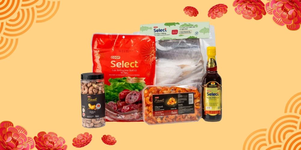 Giỏ quà đặc sản Coop 1399k Tết 2024