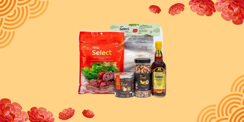 Giỏ quà đặc sản Coop 999k Tết 2024