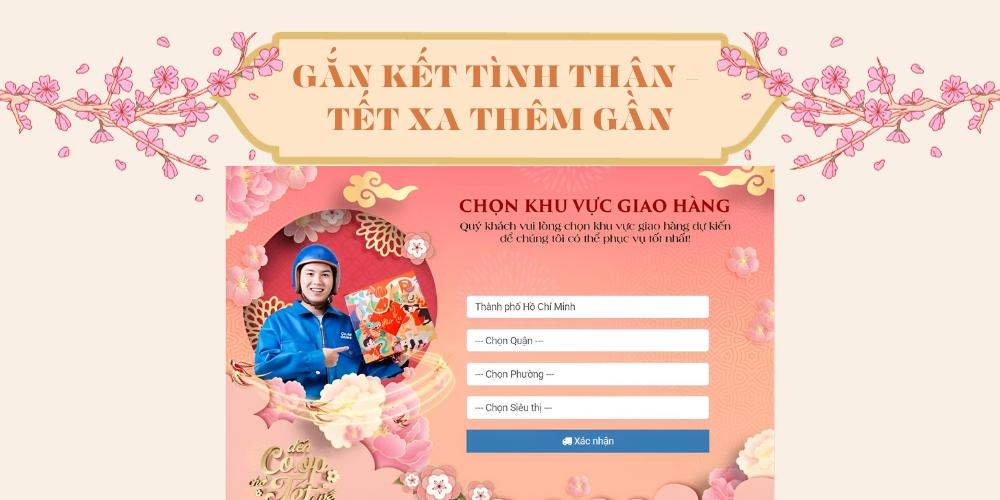 Chọn khu vực giao quà