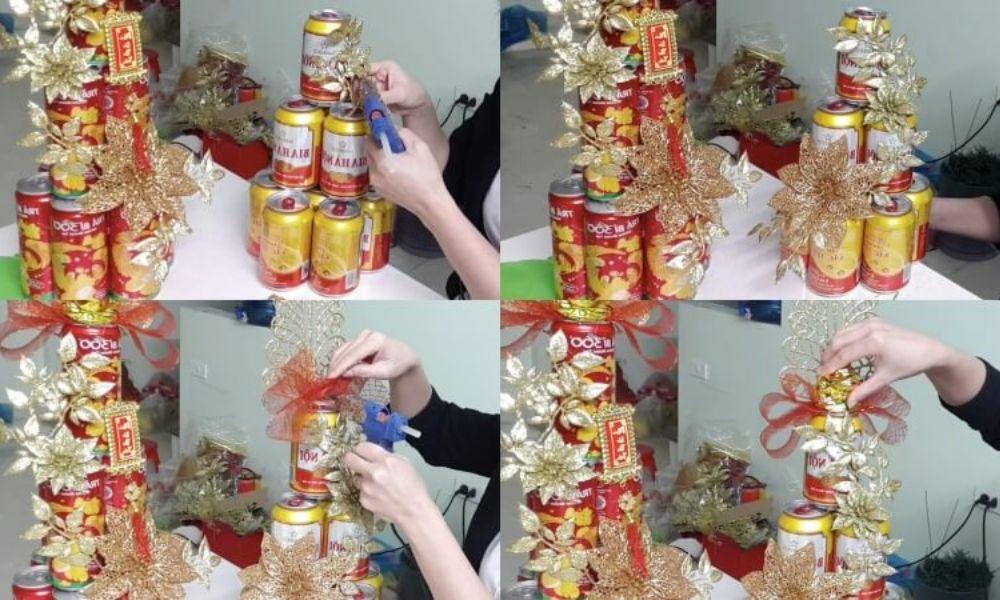 Bước 4: Trang trí tháp nước ngọt