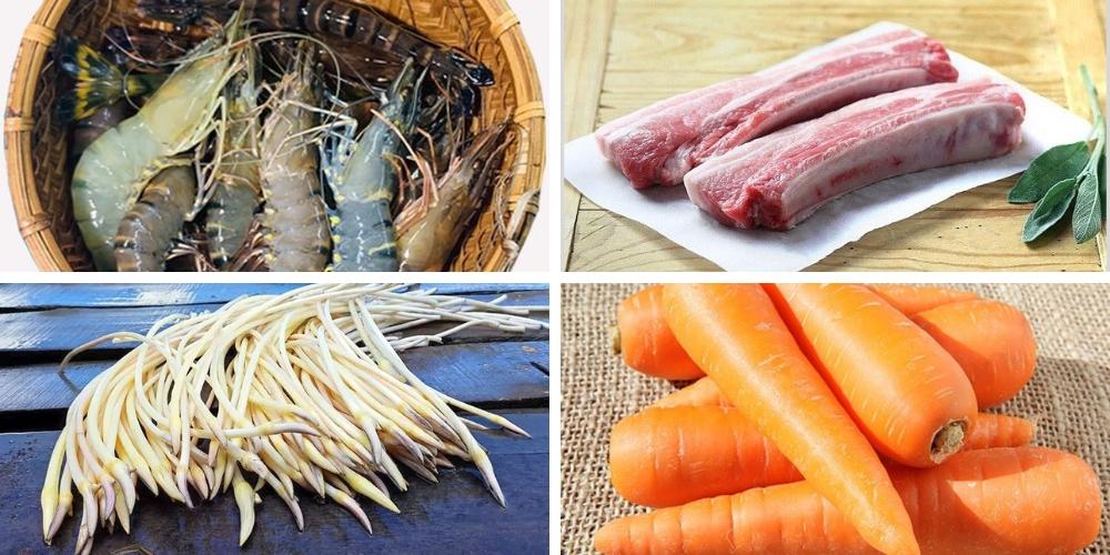Nguyên liệu làm gỏi ngó sen