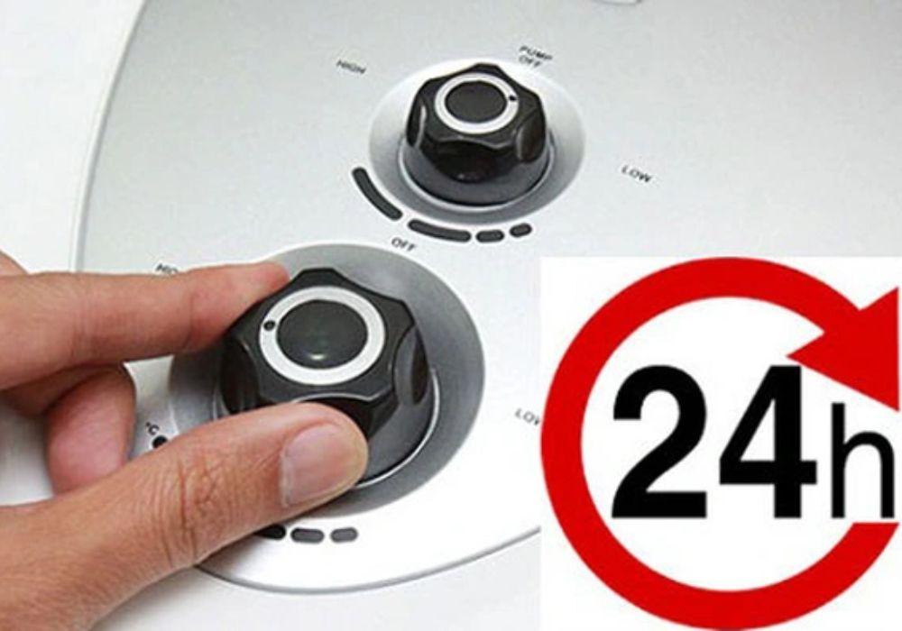 Không nên bật bình nóng lạnh suốt 24/24