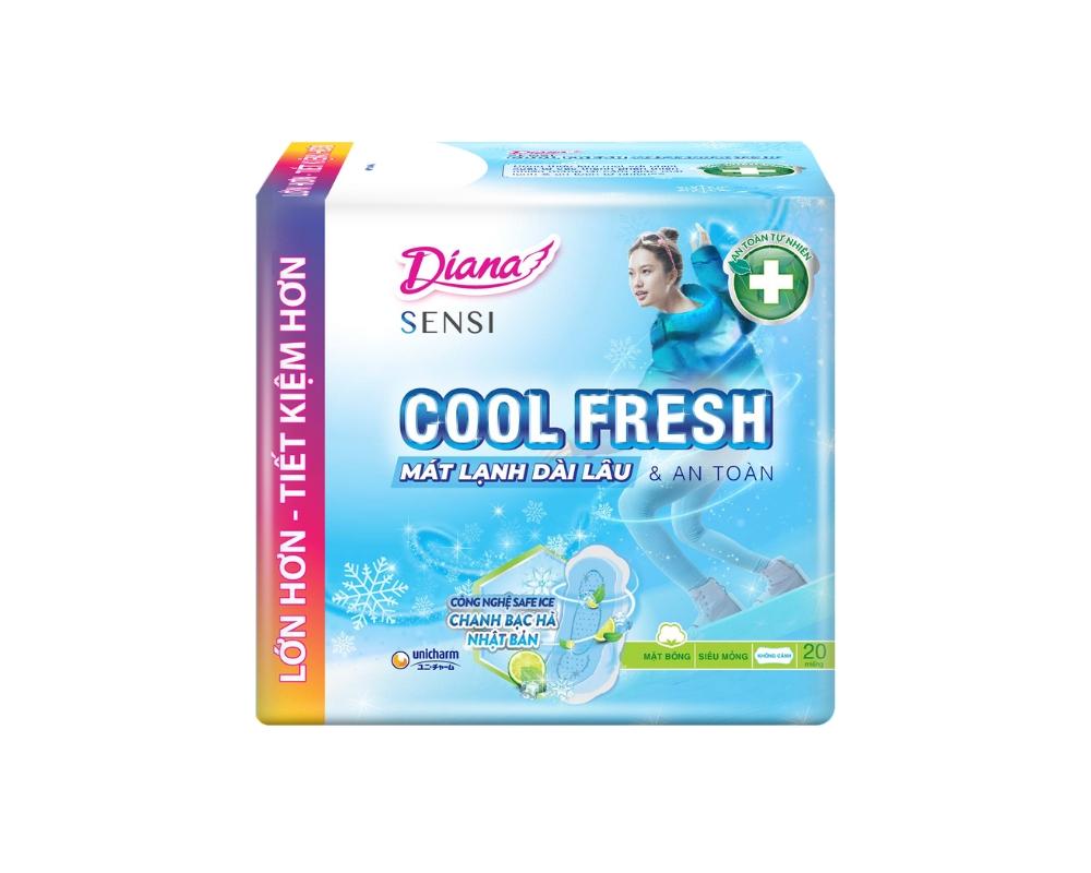 Băng vệ sinh Diana Sensi Cool Fresh siêu thấm không cánh