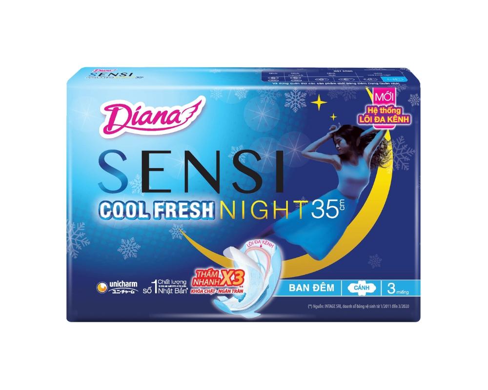 Băng vệ sinh Diana Cool Fresh Night 35cm