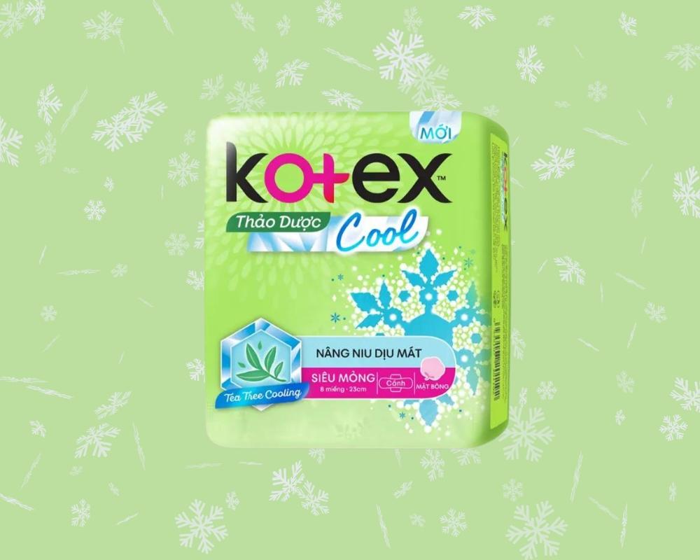 Băng vệ sinh Kotex thảo dược Cool siêu mỏng