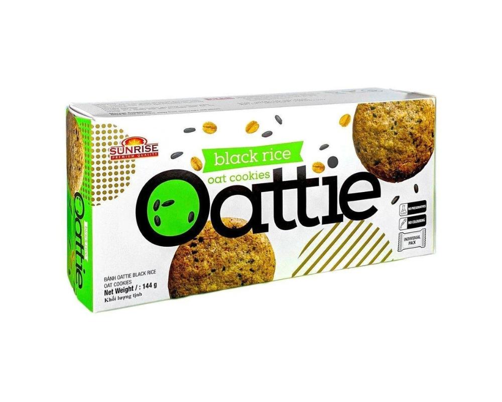 Bánh ngũ cốc giảm cân yến mạch nếp than Oattie