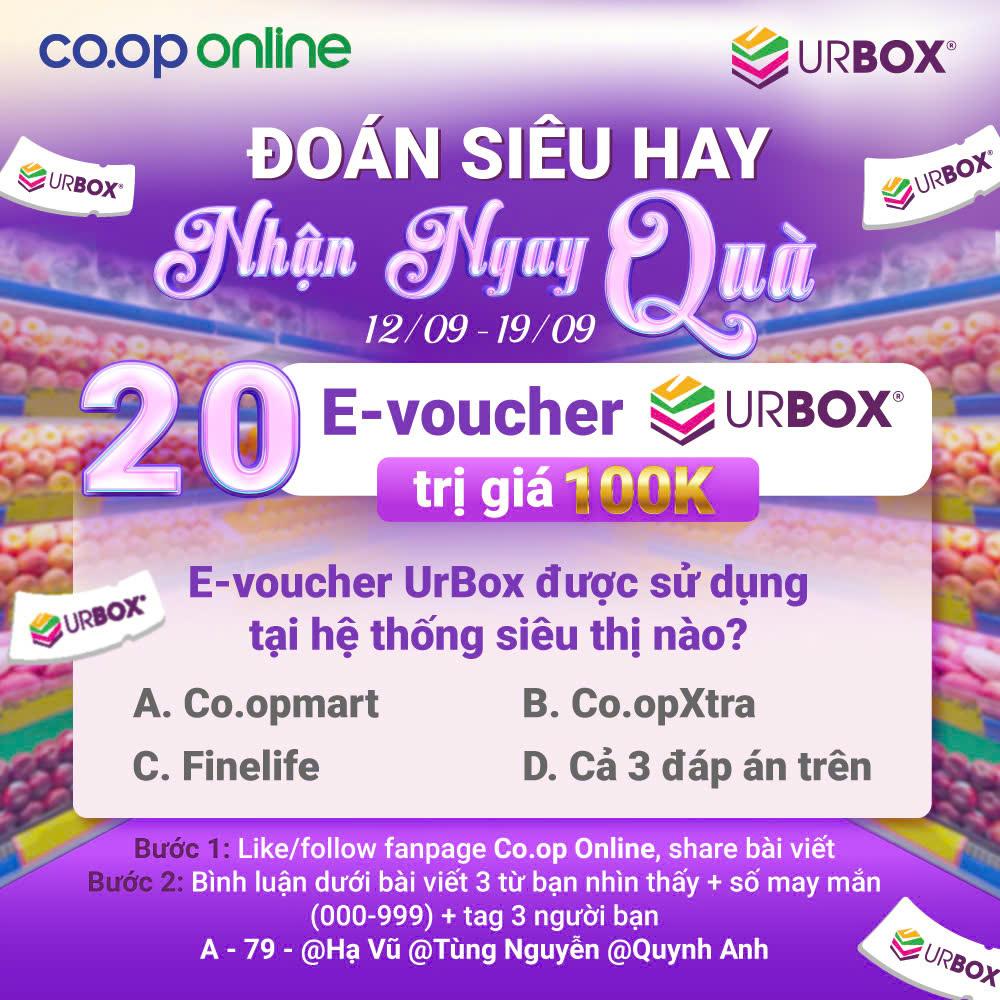 Cơ hội sở hữu E-voucher UrBox 100k