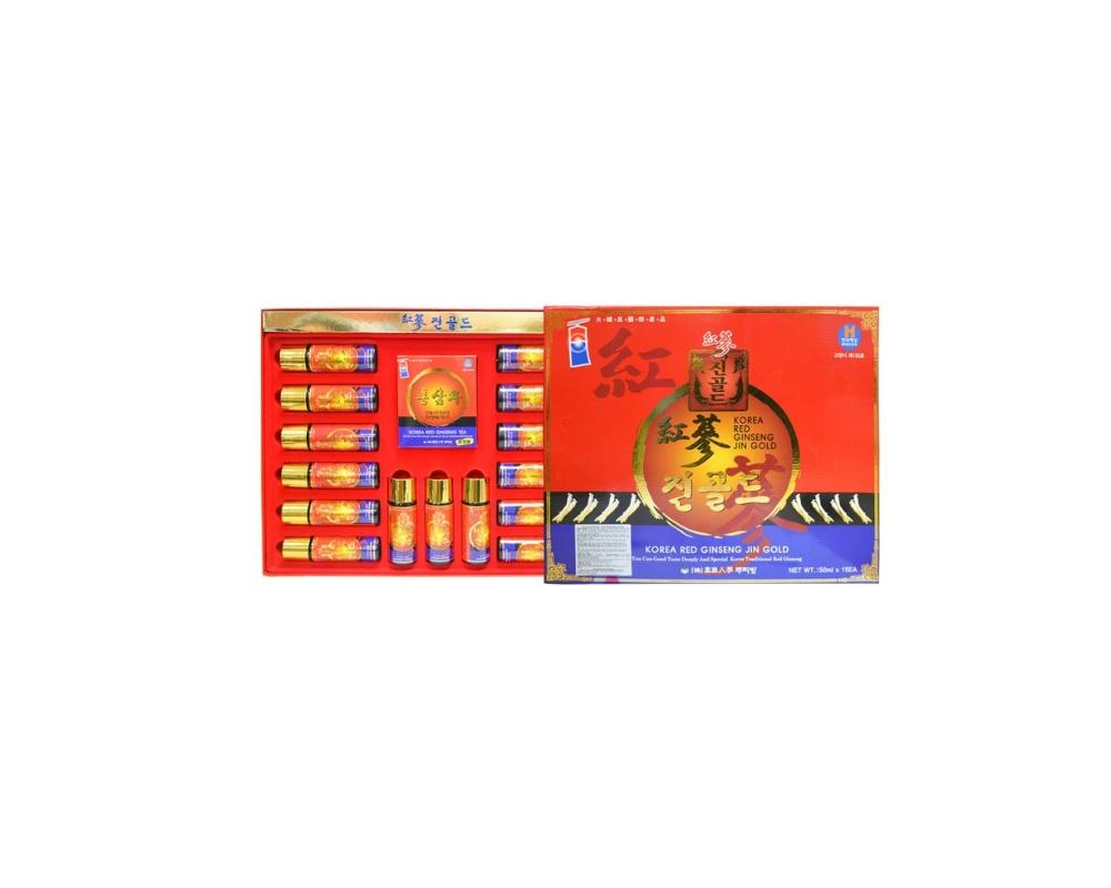 Hộp quà nước hồng sâm 15 hũ x 50ml + trà 30g