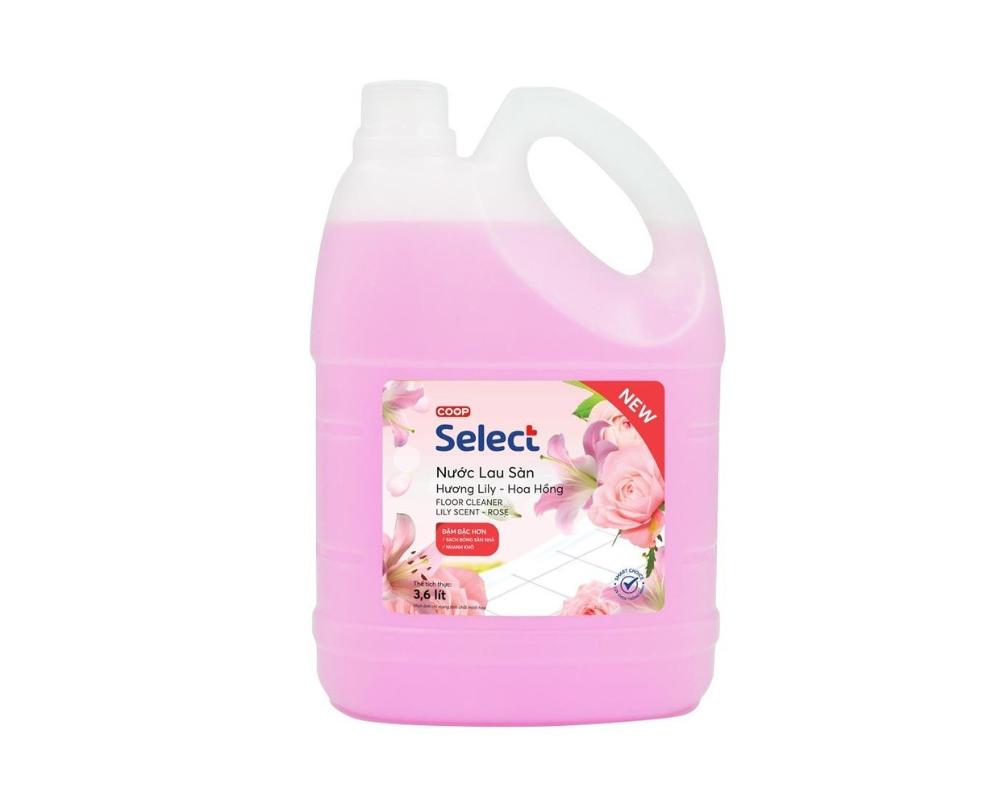 Nước lau sàn Coop Select lily và hoa hồng 3.6L