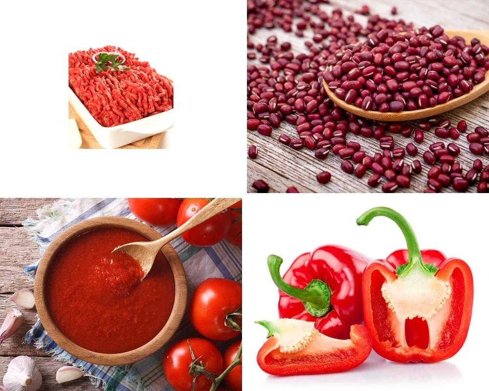 Nguyên liệu làm thịt bò hầm đậu đỏ