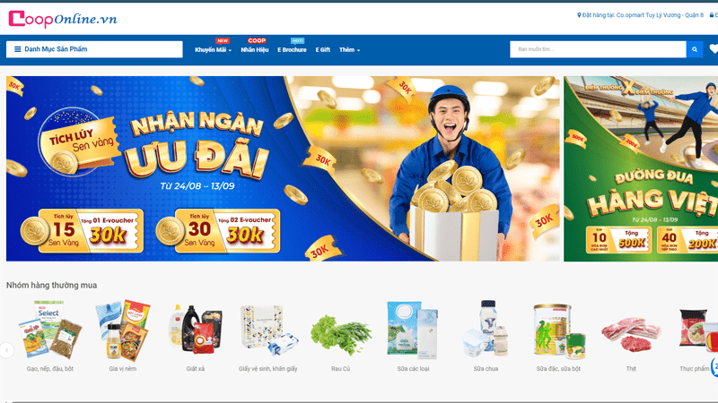 Theo dõi các chương trình khuyến mãi và E-voucher trên website, fanpage