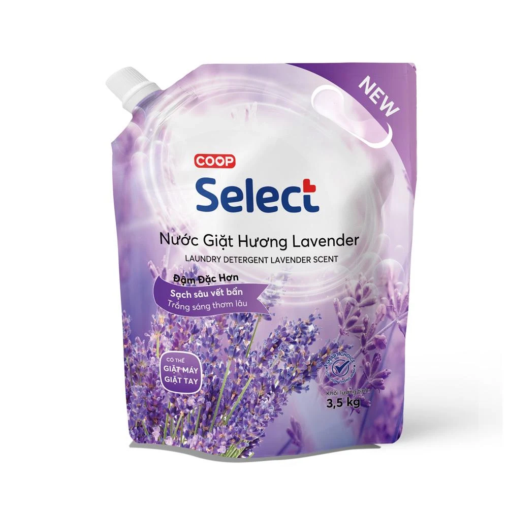 Nước giặt Lavender Co.op Select hương thơm dịu nhẹ, dài lâu