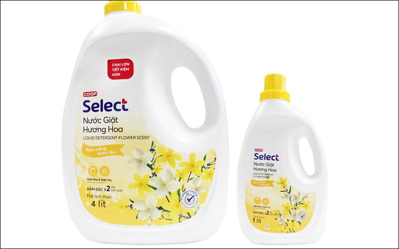 Nước giặt hương hoa Coop Select đảm bảo quần áo luôn sạch sẽ