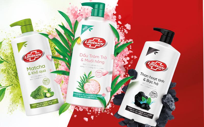 Sữa tắm Lifebuoy giúp loại bỏ sạch bụi bẩn và kháng vi khuẩn