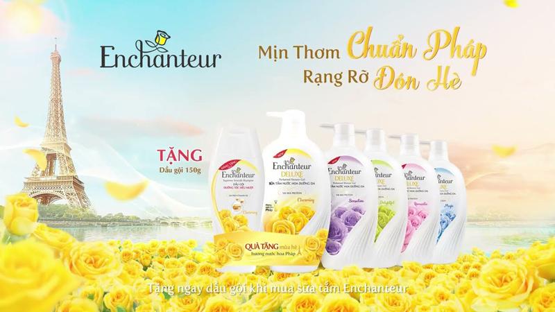 Sữa tắm Enchanteur làm da mềm mượt như da em bé nhờ khả năng dưỡng ẩm