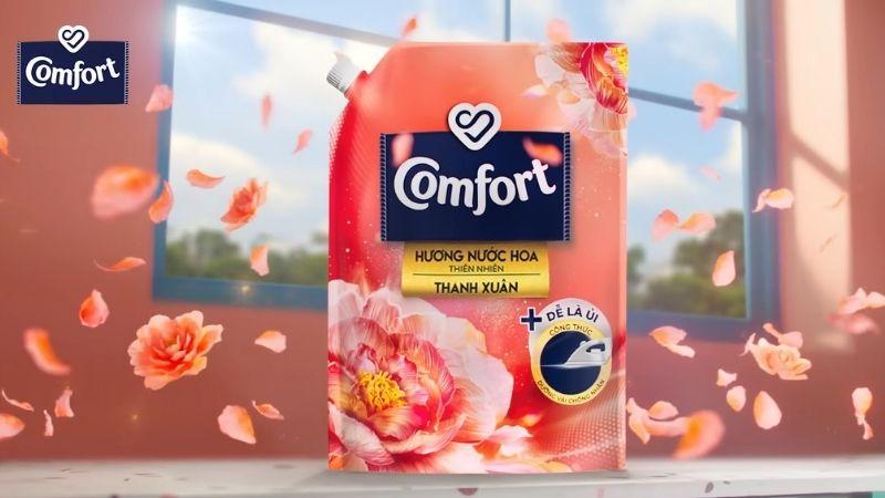 Comfort chống nhăn hương thanh xuân giúp cho quần áo trở nên mềm mượt hơn