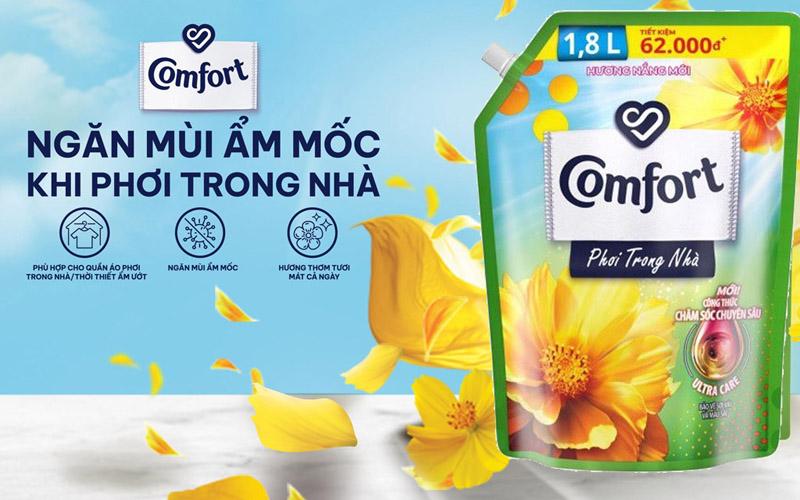 Comfort phơi trong nhà hương nắng mới giúp duy trì mùi thơm lâu bền