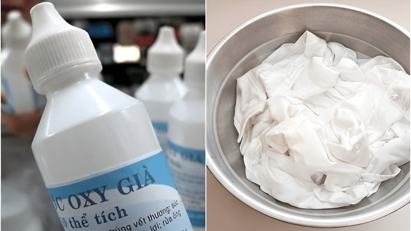 Cách tẩy trắng quần áo hiệu quả bằng Oxy già