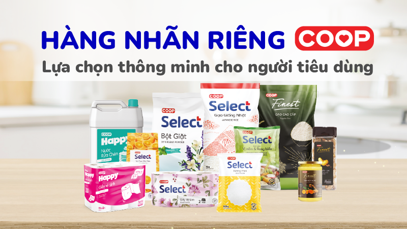 Hàng nhãn riêng Co.op chất lượng đảm bảo, an tâm sử dụng