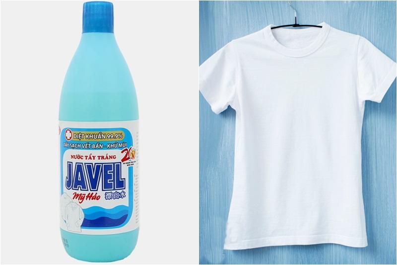 Thuốc tẩy quần áo Javel giúp loại bỏ mọi vết bẩn trên quần áo một cách dễ dàng