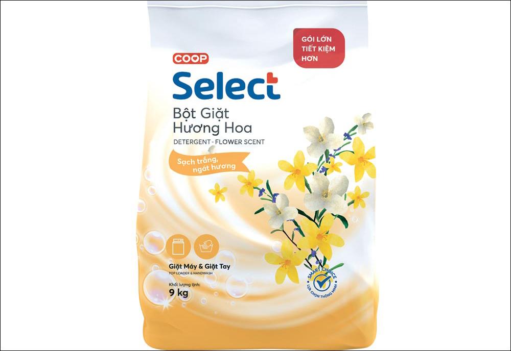 Bột giặt Co.op Select giúp bạn giặt sạch quần áo và vải một cách dễ dàng