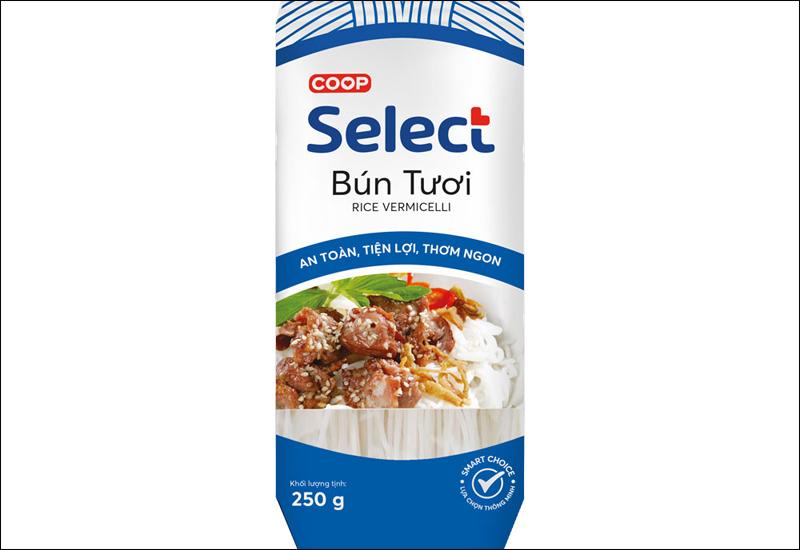 Bún tươi Co.op Select được làm từ bột gạo nguyên chất