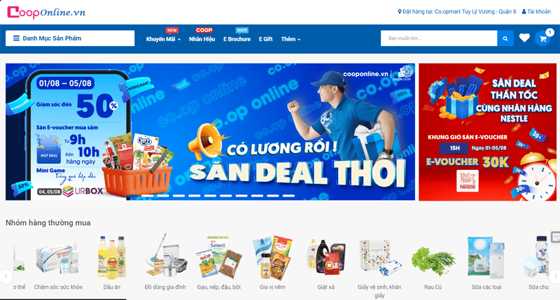 Co.op Online là một trong những siêu thị trực tuyến hàng đầu Việt Nam