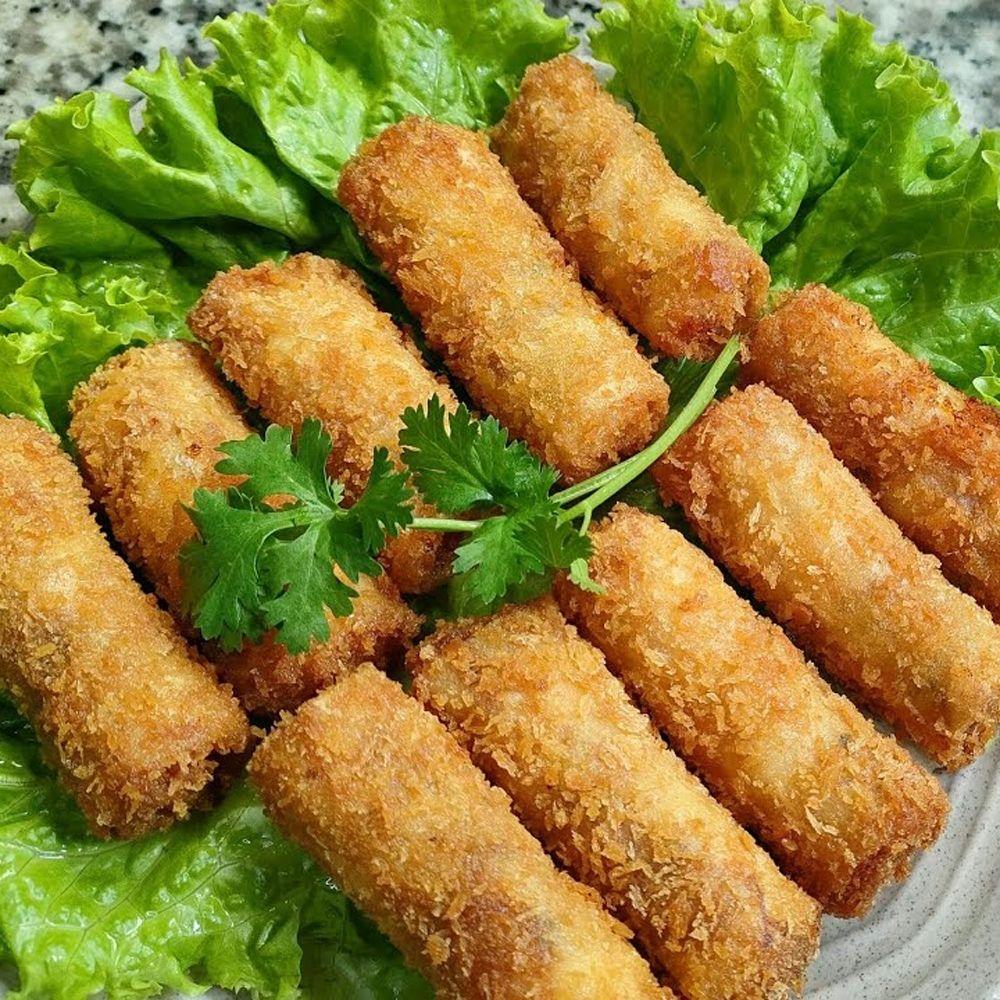 Cách làm chả giò hải sản chiên xù xốt Mayonnaise giòn thơm