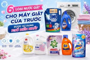 6 loại nước giặt cho máy giặt cửa trước được sử dụng phổ biến nhất