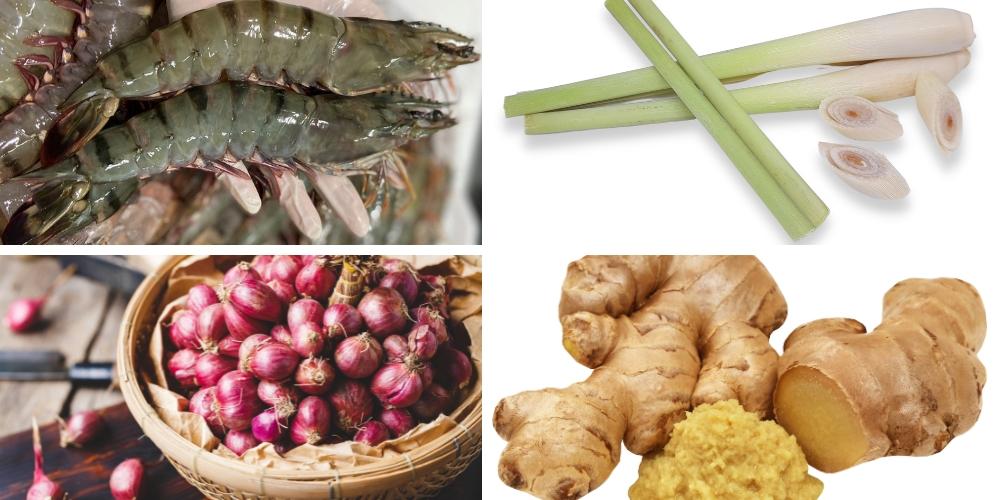 Nguyên liệu làm tôm sốt Thái