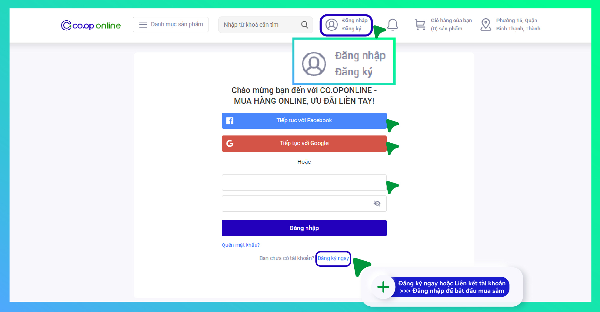 Đăng ký tài khoản để trải nghiệm toàn diện