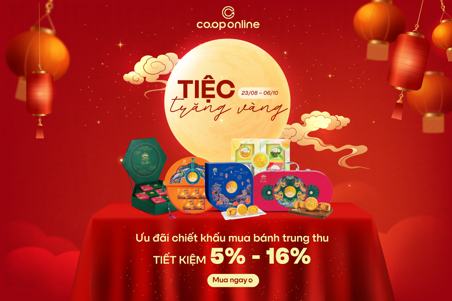Tiệc trăng vàng: ngắm trăng, thưởng trà