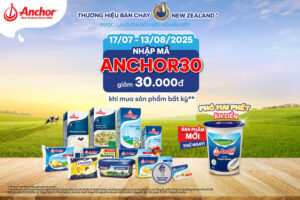 Nhập mã "ANCHOR30" để nhận ngay ưu đãi giảm 30.000đ