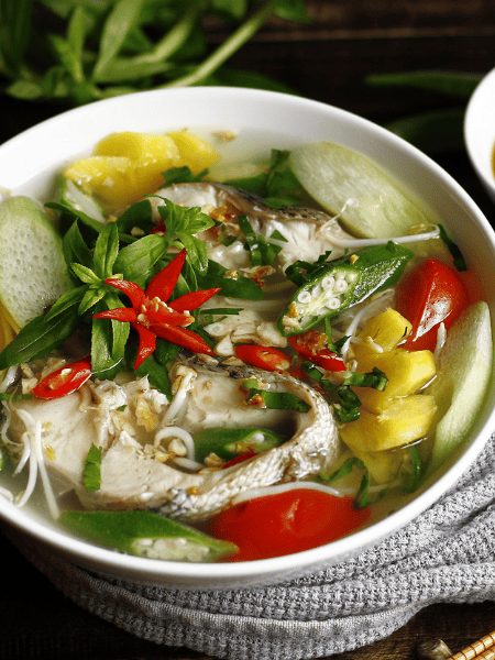 Canh chua cá lóc ngon