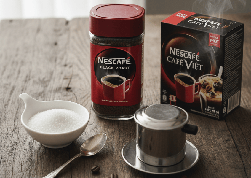 Thưởng thức hương vị cà phê đen đậm đà tại nhà với Nescafé