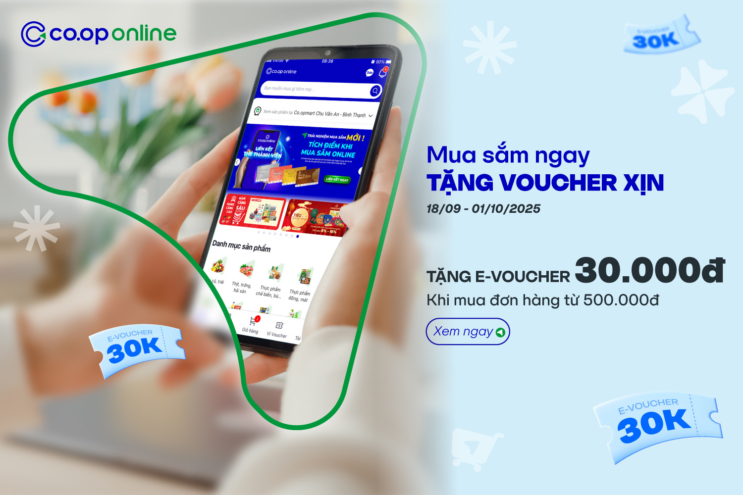 Mua sắm ngay – Tặng voucher xịn