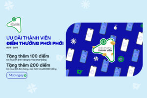 Ưu đãi thành viên điểm thưởng phơi phới