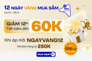 100 khách hàng đầu tiên mua sắm mỗi ngày được giảm 12%