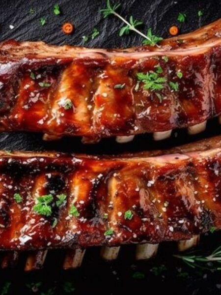 Sườn nướng mật ong âm cúng, thơm ngon