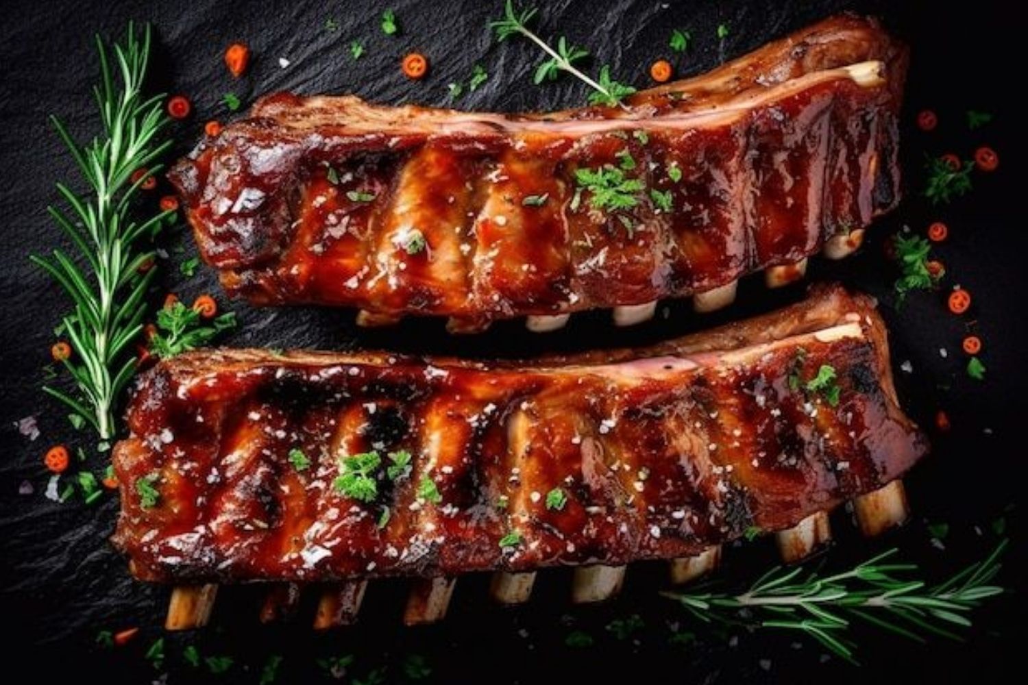 Sườn nướng mật ong âm cúng, thơm ngon