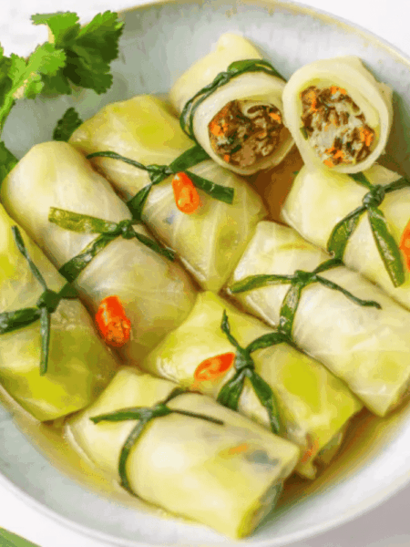 bắp cải cuộn thịt thơm ngon