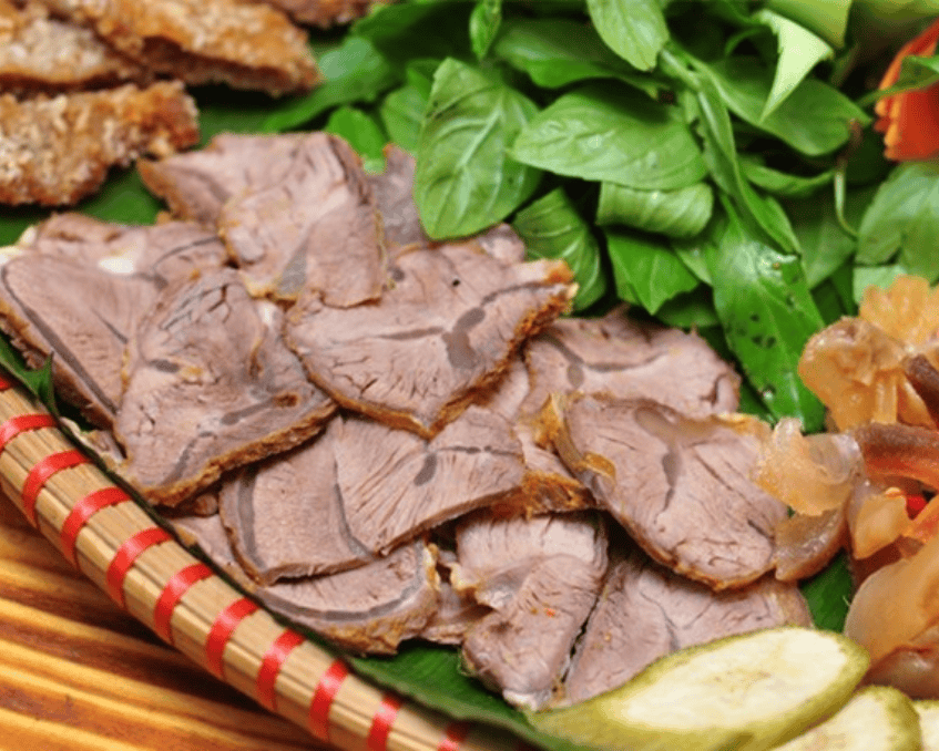 Bò luộc gừng 