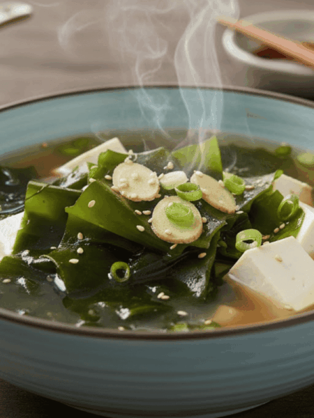 Canh rong biển đậu hủ – Món chay thanh đạm dễ nấu