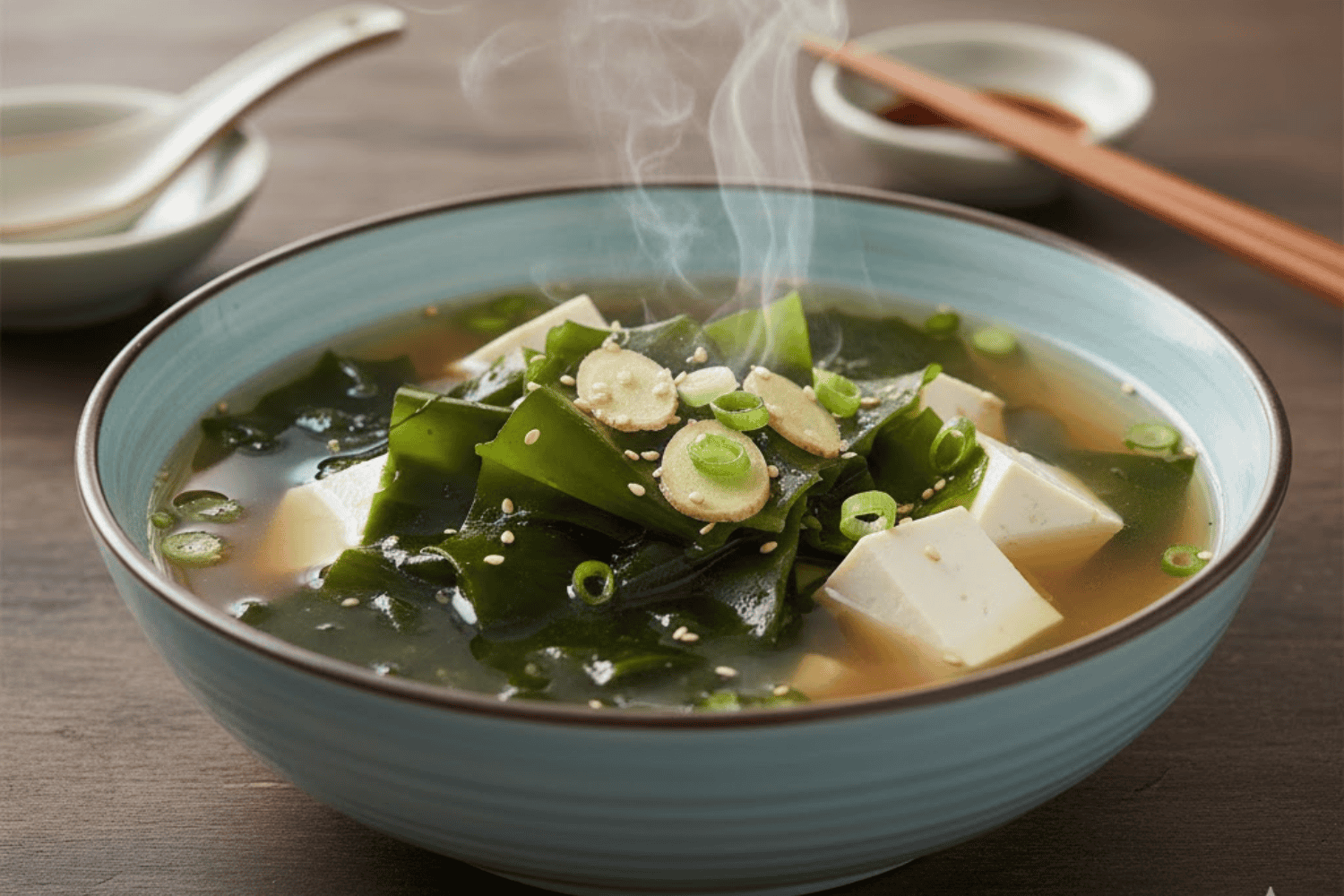 Canh rong biển đậu hủ – Món chay thanh đạm dễ nấu