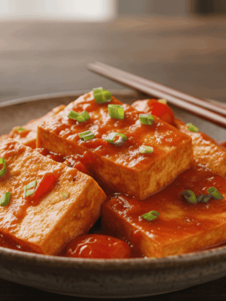 Công thức Đậu hũ sốt cà thanh đạm, đậm đà cho bữa cơm chay