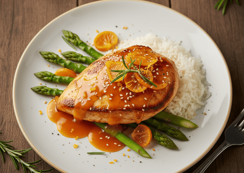 Công thức Ức gà sốt cam eat clean: thơm ngon, giàu protein và ít dầu mỡ