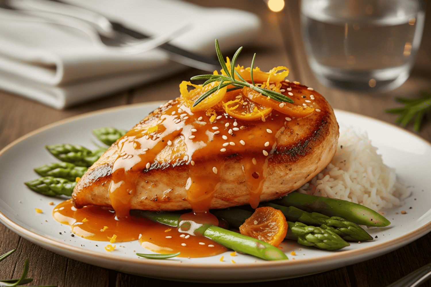 Công thức Ức gà sốt cam eat clean: thơm ngon, giàu protein và ít dầu mỡ