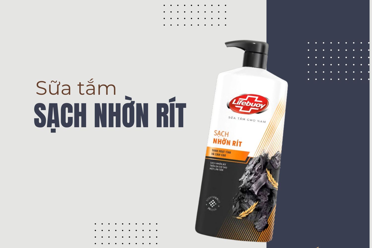 Sữa tắm Lifebuoy sạch nhờn rít