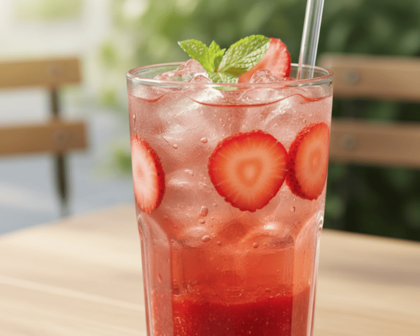 Trà dâu tươi mát